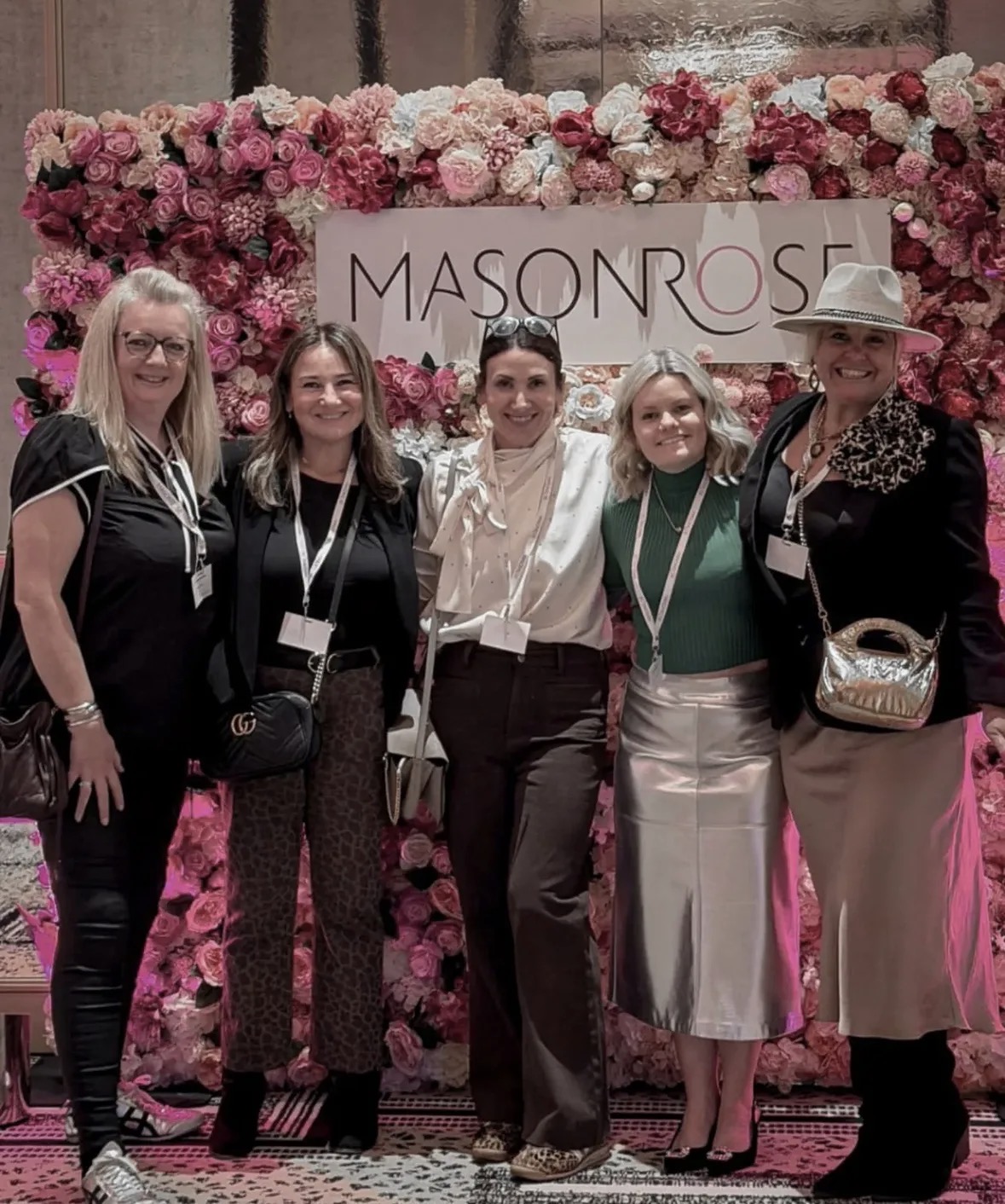 Five members of The Travel Sisterhood together at an industry event