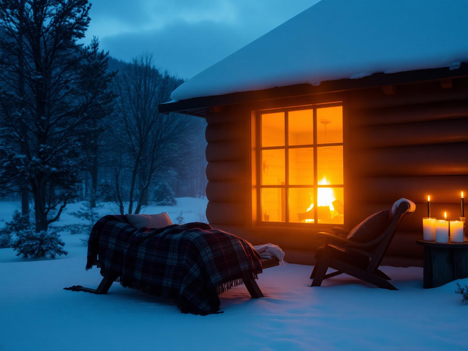 A Highland glen under low winter light